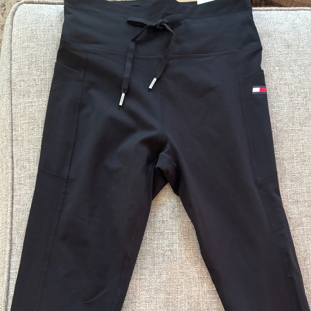 Tommy Hilfiger Black High-Rise Leggings